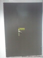 Металлические двустворчатые двери